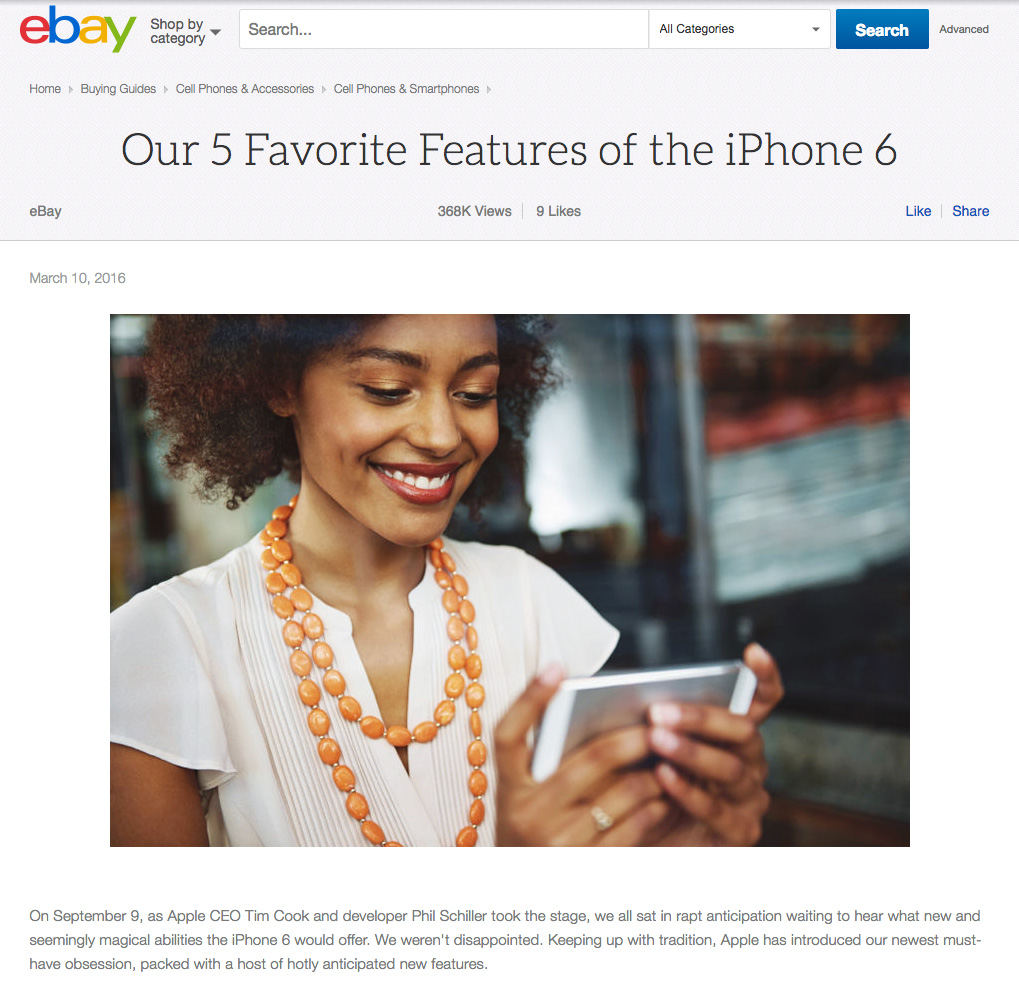 Custom Content Ebay