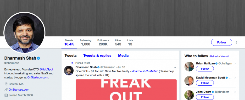 Dharmesh Shah Top SEO Influencer
