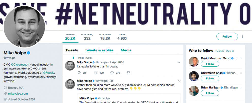Mike Volpe Top SEO Influencer