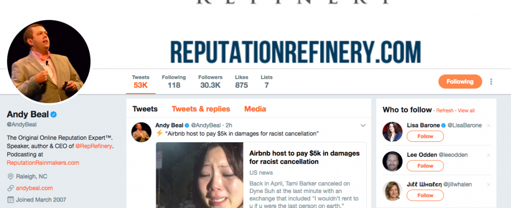 Andy Beal Top SEO Influencer