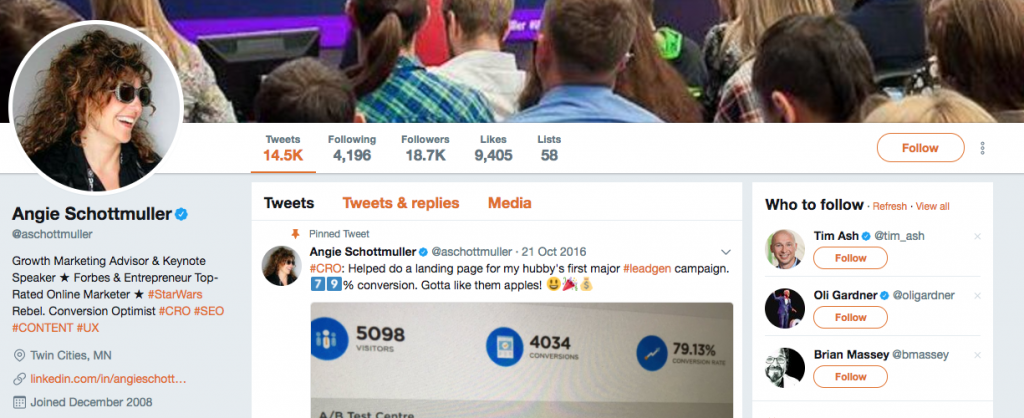 Angie Schottmuller Top SEO Influencer