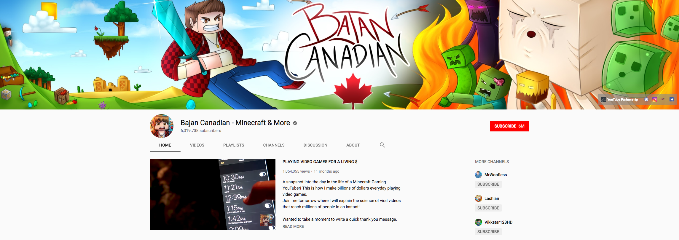 Bajan Canadian - Minecraft & More Top Gaming Influencers