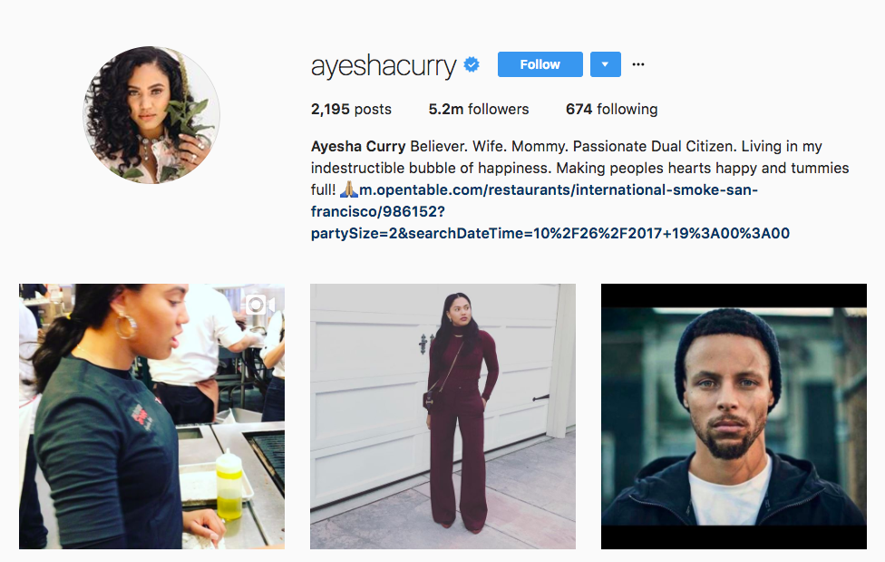 ayesha curry instagram influencer - !   dwayne johnson instagram followers