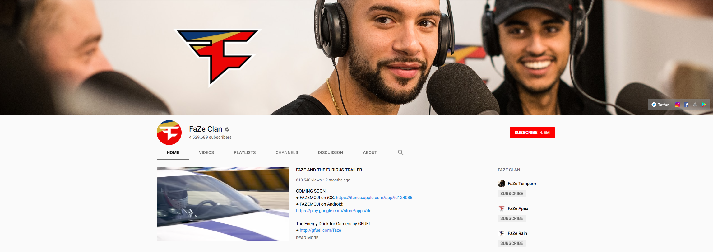 Faze Clan Top Gaming Influencers