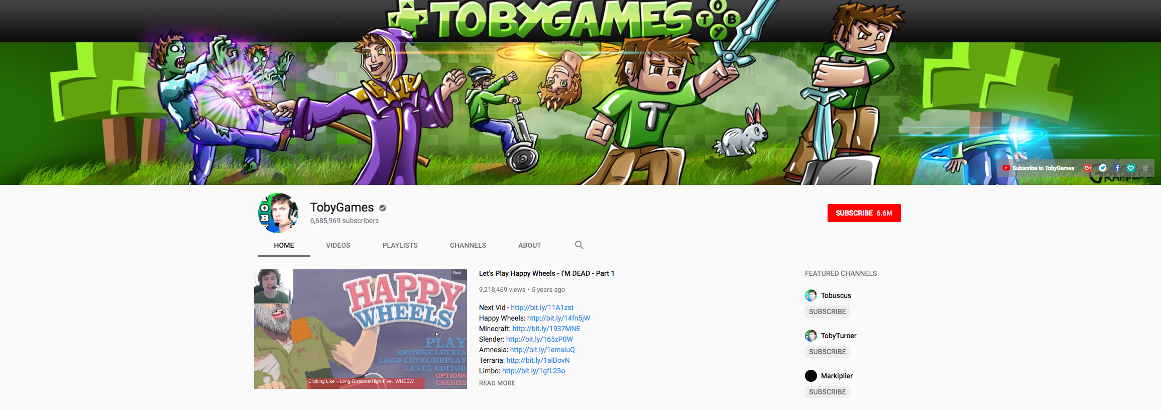 TobyGames Top Gaming Influencers
