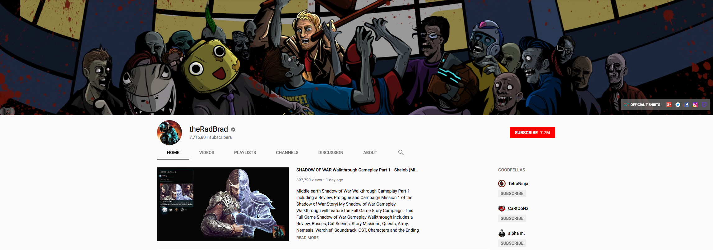 TheRadBrad Top Gaming Influencers