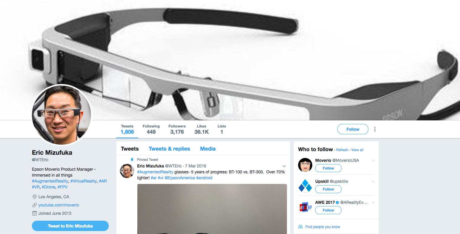 Eric Mizufuka TOp Augmented Reality Influencer