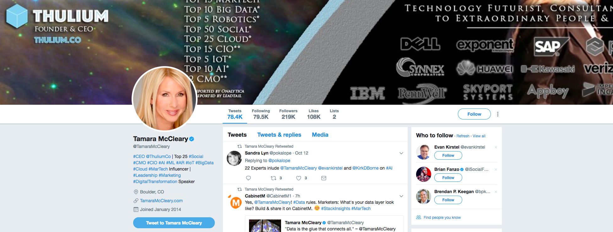 Tamara McCleary Top Augmented Reality Influencer