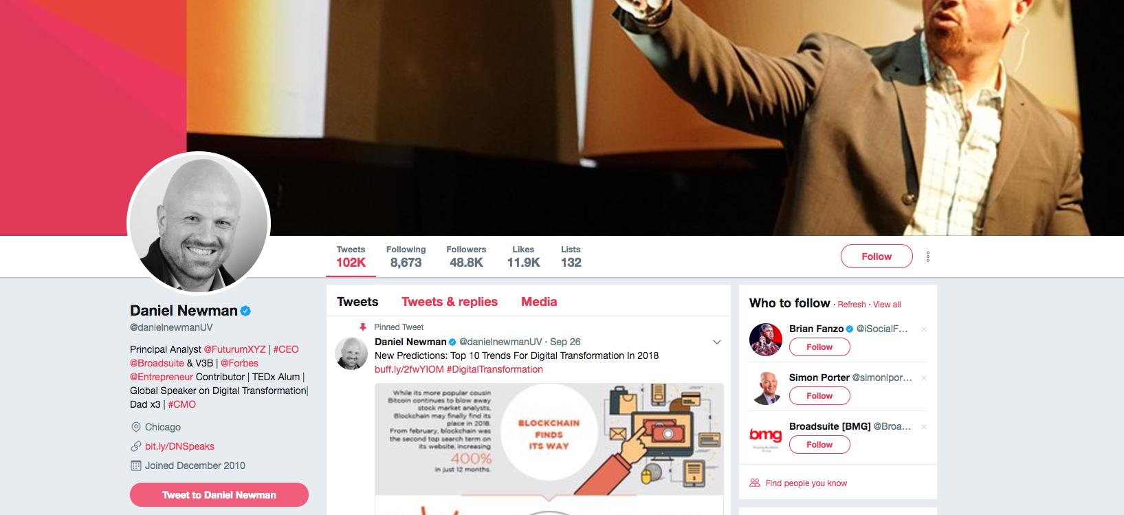 Daniel Newman Top AR Influencer