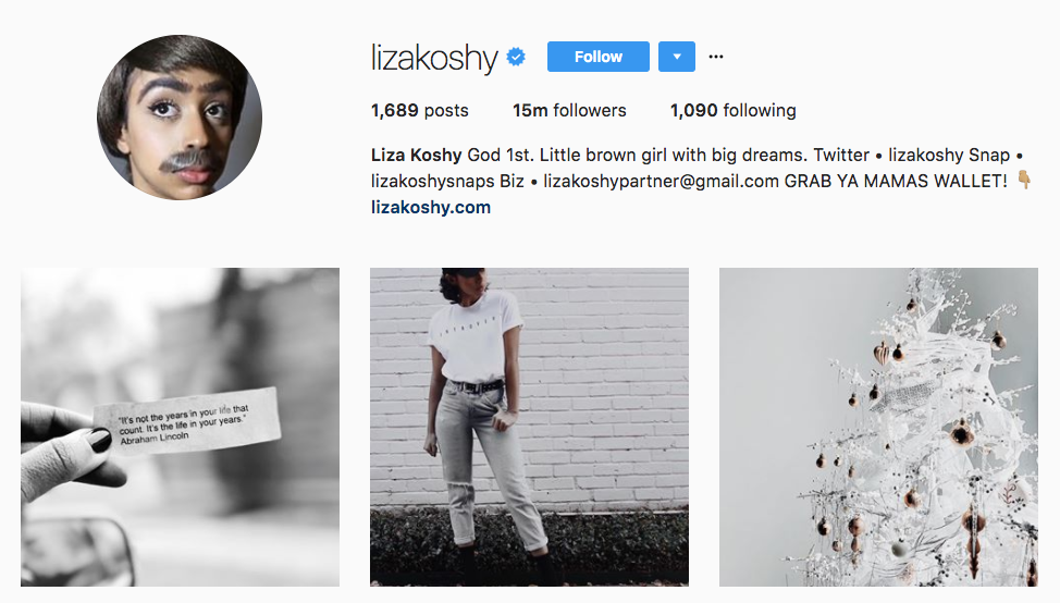 liza koshy top female influencer - 15 million instagram followers