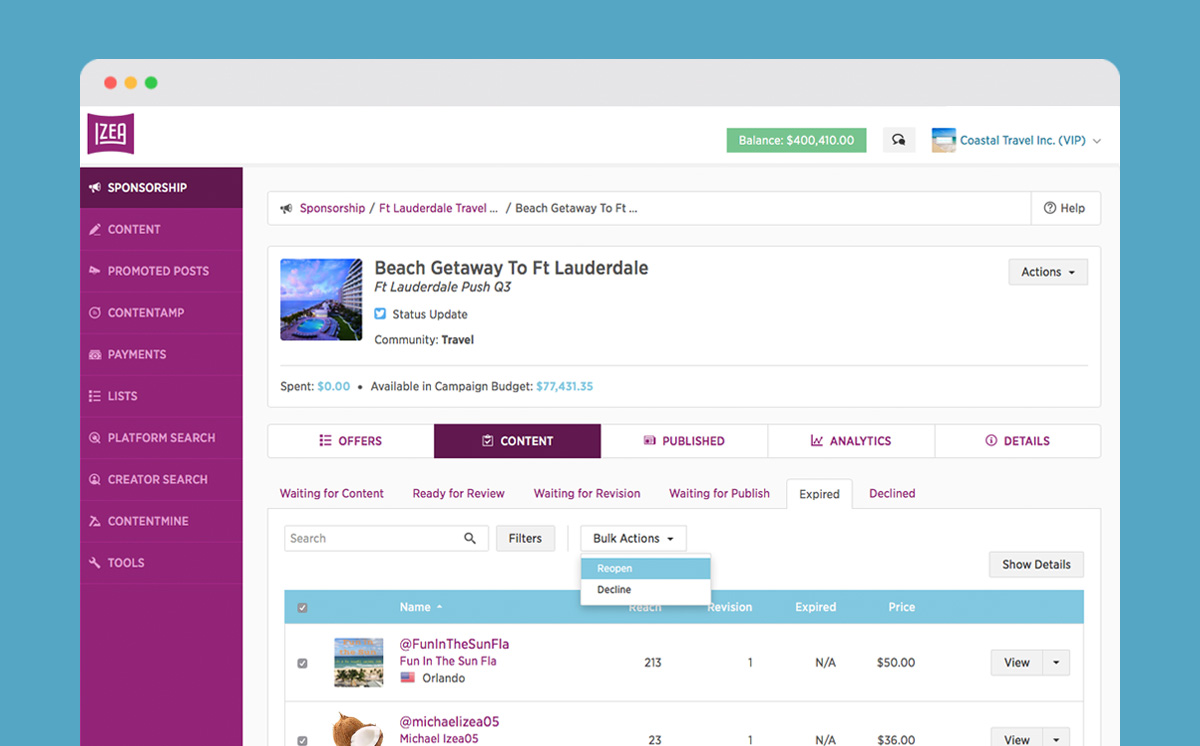 Opportunity Dashboard Improvements