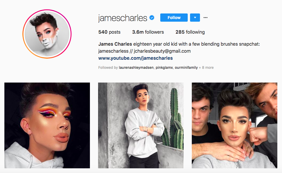 james charles! - james charles instagram followers