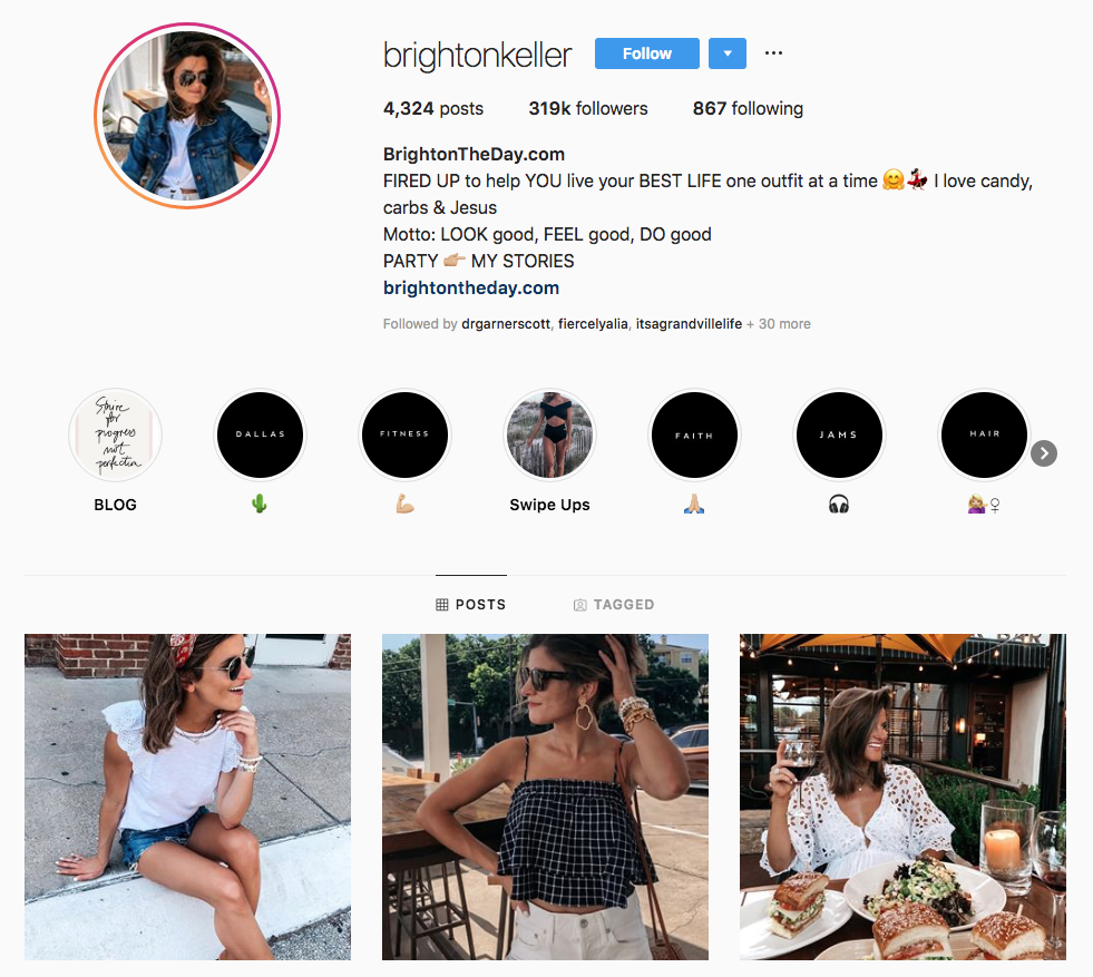 brighton Keller Top Dallas Social Media Influencers