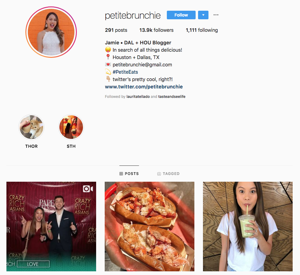 petitebrunchie Top Dallas Social Media Influencers