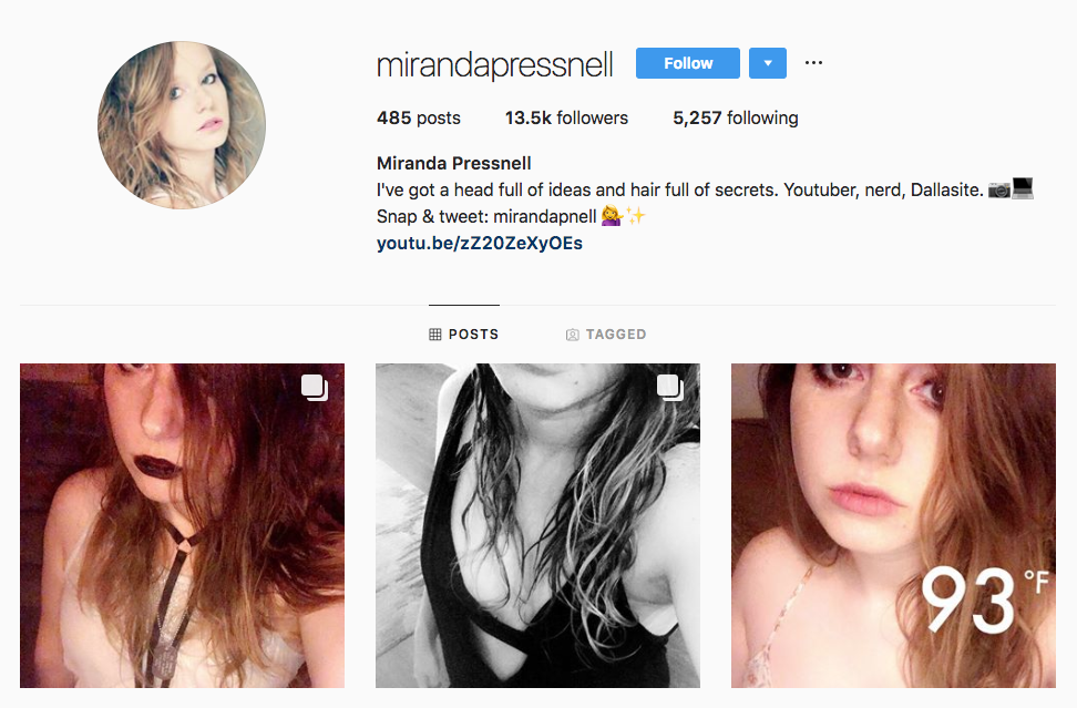 Miranda Pressnell Top Dallas Social Media Influencers
