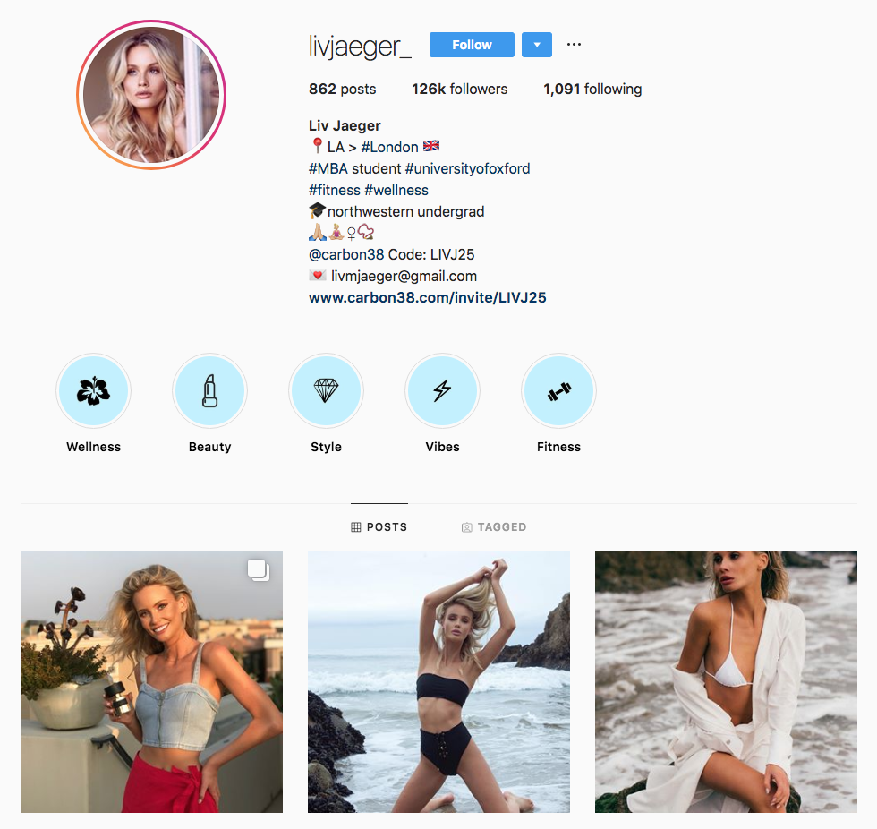 Liv Jaeger Top Los Angeles Social Media Influencers