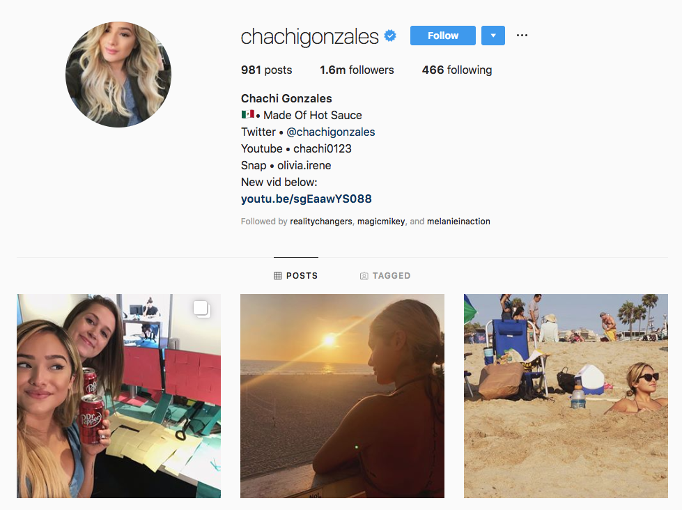 Chachi Gonzales Top Los Angeles Social Media Influencers