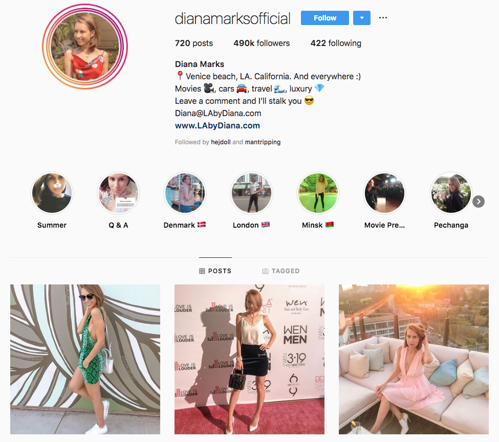 Diana Marks Top Los Angeles Social Media Influencers