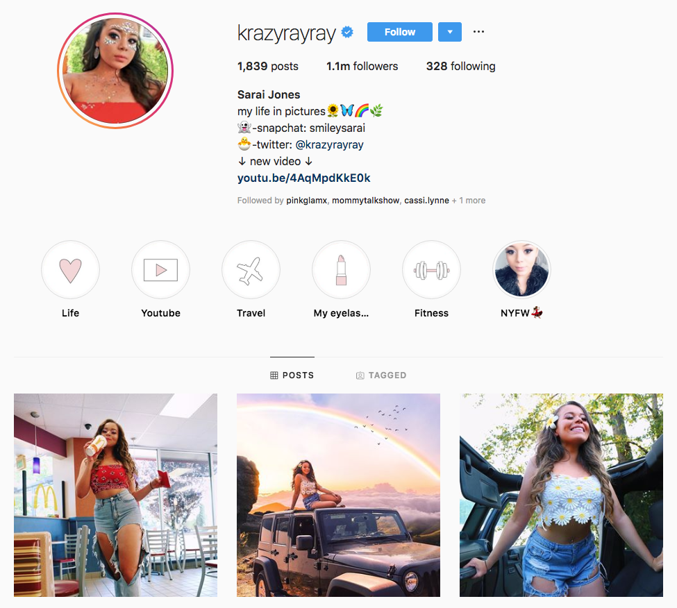 Sarai Jones Top Los Angeles Social Media Influencers